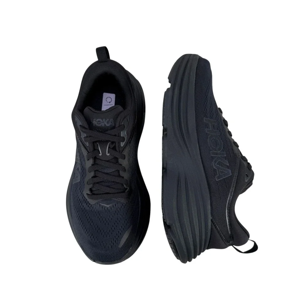 Hoka Bondi 8 Mens Running Shoes Size 7 D Black on Black 1123202-BBLC